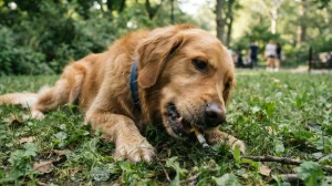 chien mange megot