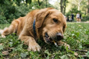 chien mange megot